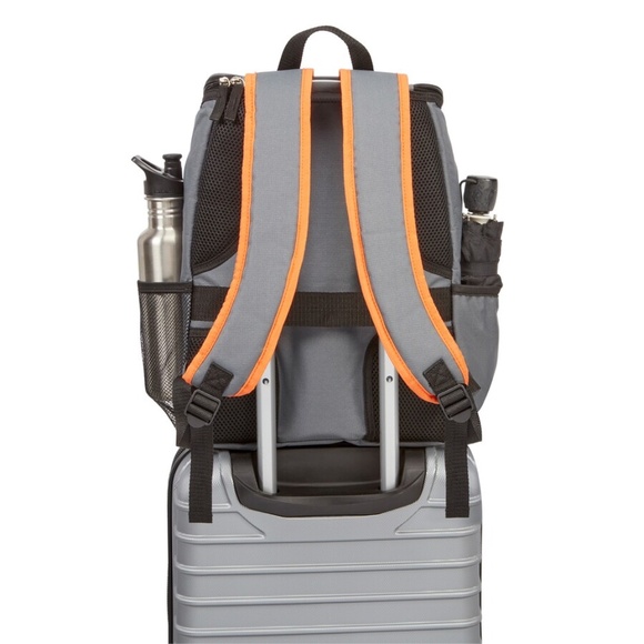 Mobile Dog Gear Clemson Tigers Pet Weekender Backpack (16"x12"x8") Gray/Orange - Picture 4 of 7